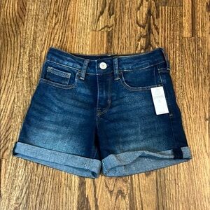 GAP Blue Jean Shorts with Rolled Cuffs and Mid-Rise Style